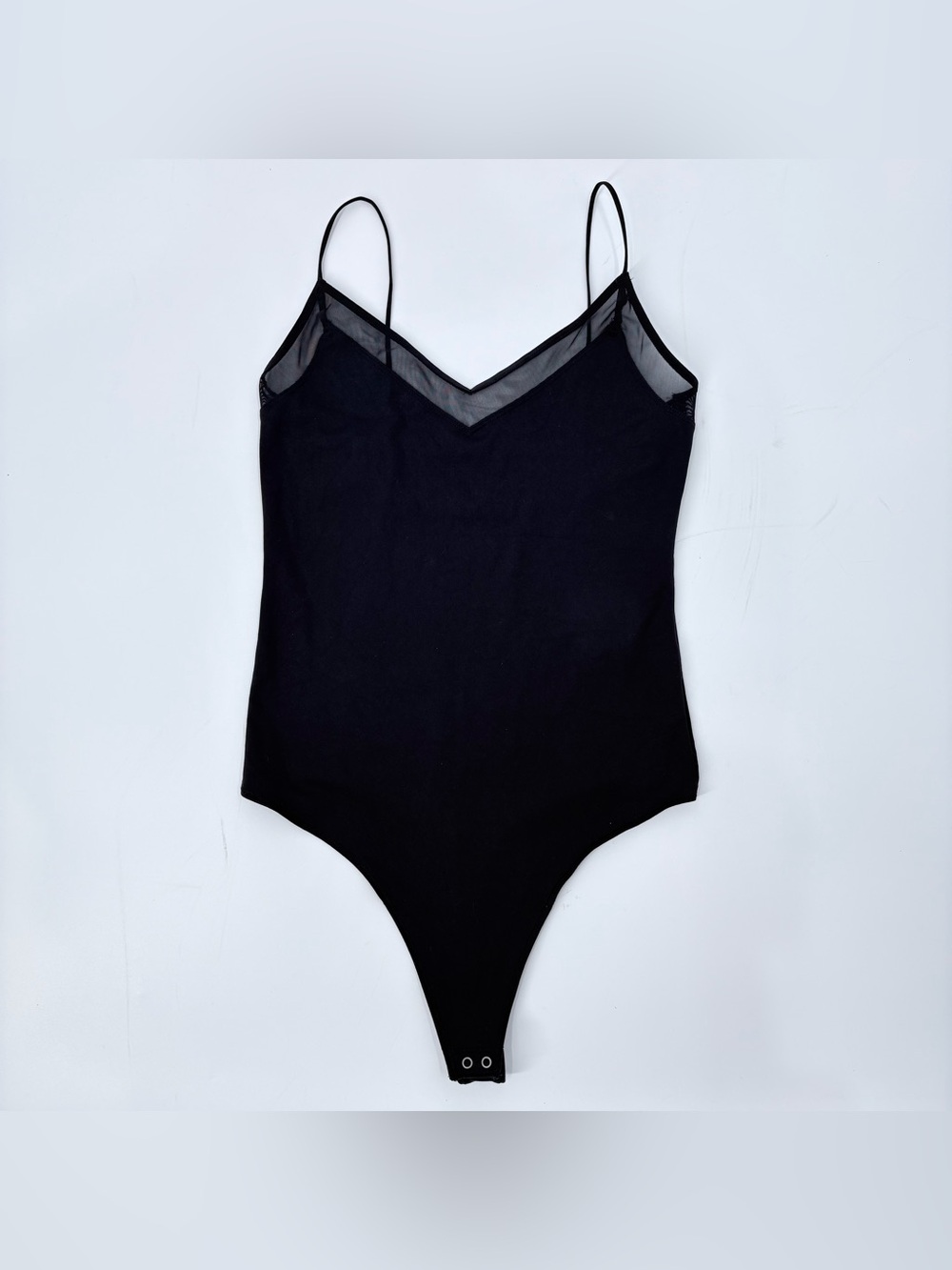 Abercrombie & Fitch Black Sleeveless Mesh Bodysuit
